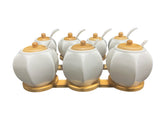 15 piece Porcelain Spice Storage Jars